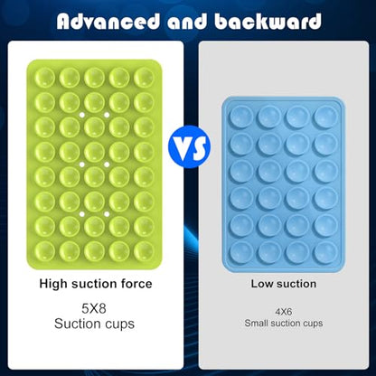 Double Sided Silicone Suction Phone Holder Mount, Silicon Accessory for iPhone and Android, Hands-Free Mirror Shower Phone Holder, TikTok Videos and Selfies (Combo D) - color: Combo D