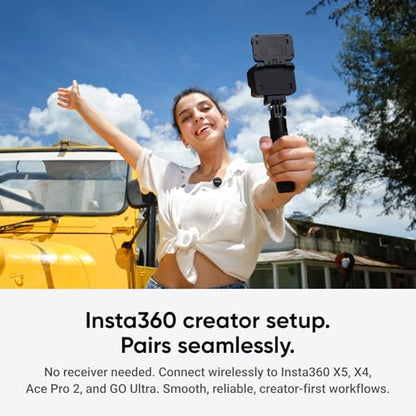 Insta360 Mic Air Transmitter, 7.9g Ultralight, Wireless Microphone, Noise Cancelling, Vlog, Streaming, Compatible Luna Ultra/X5/X4/X4 Air/Ace Pro 2/GO Ultra - style: Mic Air Transmitter