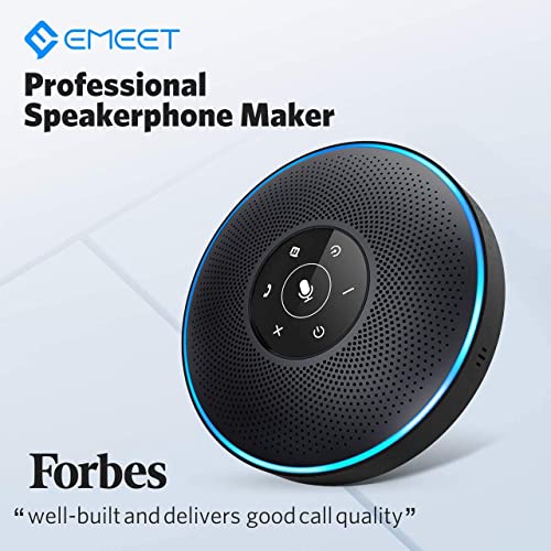 EMEET Bluetooth Speakerphone M2 Black Conference Speaker for 5-8 People Business Conference 360º Voice Pickup 4 AI Microphone Self-Adaptive Conference Call Speaker Skype USB Speakerphone - style: M2-8 People