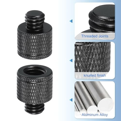 PATIKIL Tripod Screw Adapter M10 Female to 3/8 Male, 4 Pcs Tripod Nut Connectors Camera Mount Screw Camera Double Head Converter for Microphone Holder Magic Arms Accessories, 20 mm - size: M10 Female to 3/8 Male,20 mm