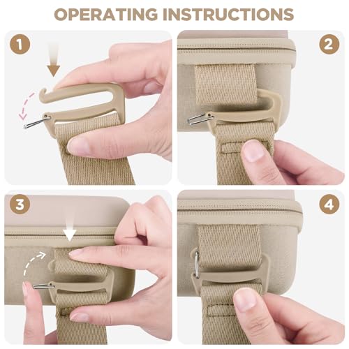 TAAOKA Digital Camera Case, Protective & Lightweight Camera Case with 3 Carrying Ways, Waterproof & Shockproof Small Camera Bag for PowerShot/Sony DSCW800/DSCW830 - Beige - color: Beige, style: Style1