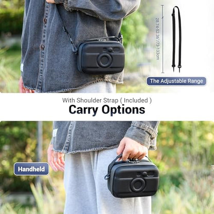 KIWIFOTOS EVA Camera Case for Fuji X100VI Lumix L10 ZV-E10II | Compact Camera Bag for A6700 Leica Sofort 2 PowerShot V1 V10 G7X Mark II - color: EVA Camera Case Black