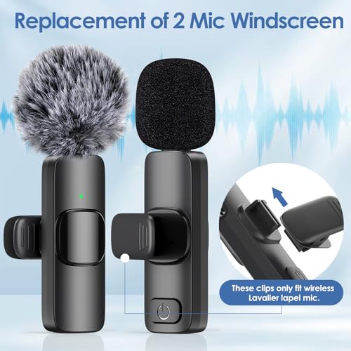 9 Pcs Mini Wireless Foam Microphone, Lavalier Microphone Sponge Mini Foam Cover Set to Reduce Plosive and Better Highlight the Vocals, Washable and Windproof Wind Screen - size: Windscreen 9PC