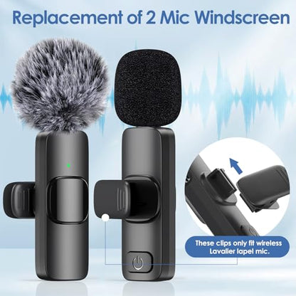 9 Pcs Mini Wireless Foam Microphone, Lavalier Microphone Sponge Mini Foam Cover Set to Reduce Plosive and Better Highlight the Vocals, Washable and Windproof Wind Screen - size: Windscreen 9PC