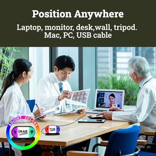 Busy Light for The Office, Zoom, Streams Meet, Webex, etc., Mac & PC - style: Vertical