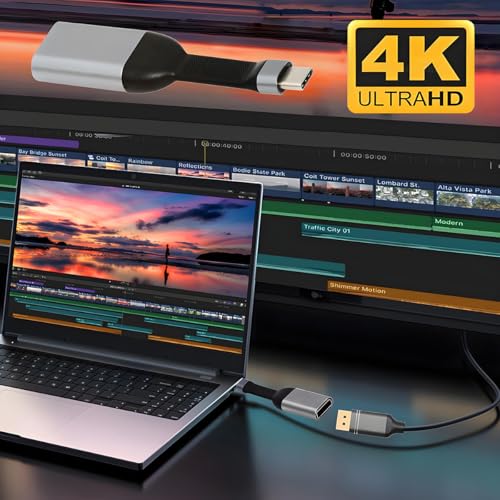 CY Cable USB-C Type-C Source to HDMI 4K 60hz Sink HDTV Adapter Ultra Slim Flat Cable 1080p for Laptop Tablet Phone - style: HDMI