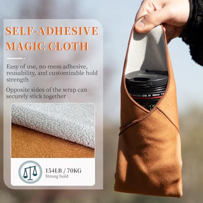 Camera Protective Wrap, 2 Pack Lens Protector, Magic Self-Adhesive Cloth for DSLR/Camera Lens/Phone/Accessories, 17.7'' * 17.7