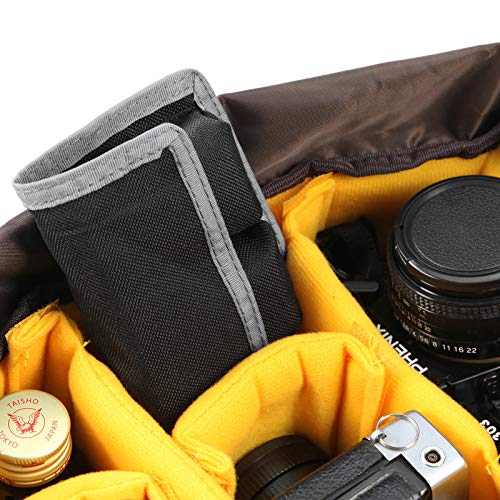 Meking 2 Pcs DSLR Battery Case Holder Storage Bag (4 Pocket) for AA/AAA Battery and LP-E6 LP-E8 LP-E10 LP-E12, EN-EL14 EN-EL15, NP-FW50 NP-F550 NP-FM500H (Gray) - color: Grey 2pcs