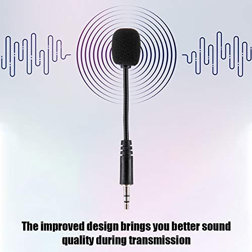 3PCS Mini Microphone, 3.5mm Jack Mini Gooseneck Microphone, Adjustable Flexible Extended Small Mic Replacement for Computer Mobile Phone Radio TV and Conference