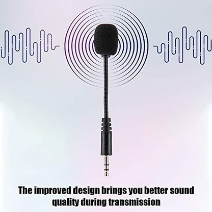 3PCS Mini Microphone, 3.5mm Jack Mini Gooseneck Microphone, Adjustable Flexible Extended Small Mic Replacement for Computer Mobile Phone Radio TV and Conference