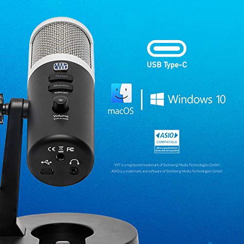 PreSonus Revelator USB Condenser Microphone for podcasting, live streaming, with built-in voice effects plus loopback mixer for gaming, casting, and recording interviews over Skype, Zoom, Discord - style: Revelator USB-C Condenser Mic