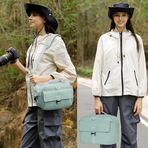 MOSISO Camera Shoulder Bag Case Crossbody Sling Purse, DSLR/SLR/Mirrorless Compact Padded Photography Handbag with Rain Cover Compatible with Canon/Nikon/Sony Cameras and Lenses, Antique Green - color: Antique Green