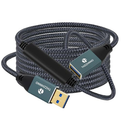 USB 3.0 Extension 26FT, USB Male to Female USB 3.0 Extender Cable for Webcam, Camera, Phone, USB hub, Mouse, Keyboard, Printer, Hard Drive, Headset - color: USB Male to Female, size: 26FT, style: USB Extension