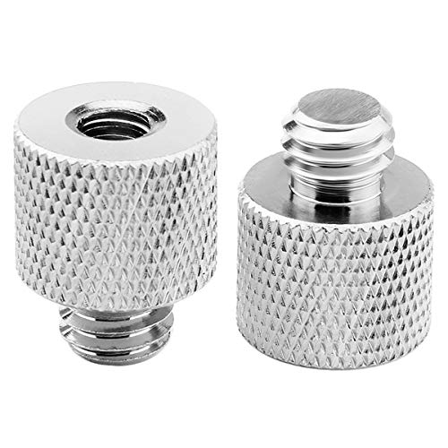 1/4 to 3/8 Adapter,1/4"-20 Female to 3/8"-16 Male Screw Thread Adapter for Camera Monitor, Mic Stand, Tripod - 2 Pack - color: 38 Male / 14Female