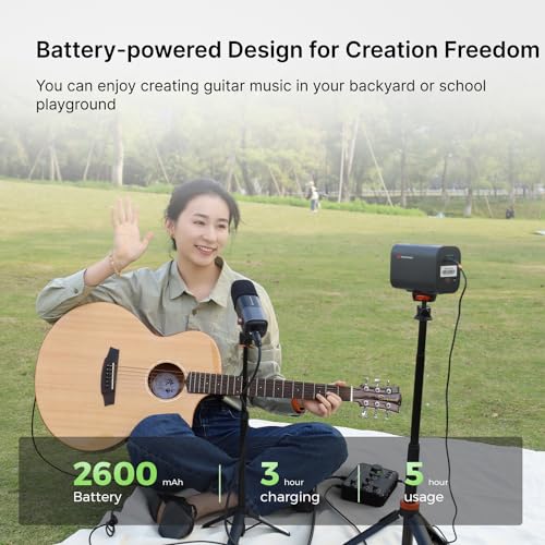 NearStream Audio Interface for Recording, Streaming, Podcasting, Rechargeable Audio Mixer with Pro-preamp, 8 Channel, XLR, 48V Phantom Power, Line & DI Inputs, Bluetooth, for PC & Smartphone (AMIX20B)