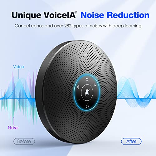 Bluetooth Speakerphone - eMeet M2 Max Professional Conference Speaker and 4 Directional Mics for up to 15 People Business Conference Calls High Volume Noise Reduction Daisy Chain Dongle Home Office - style: M2max-15 People