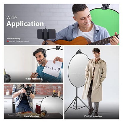 NEEWER Photo Studio Heavy Duty Metal Clamp Holder with 5/8" Light Stand Attachment for Reflector - style: CL-02 (1 Pack)