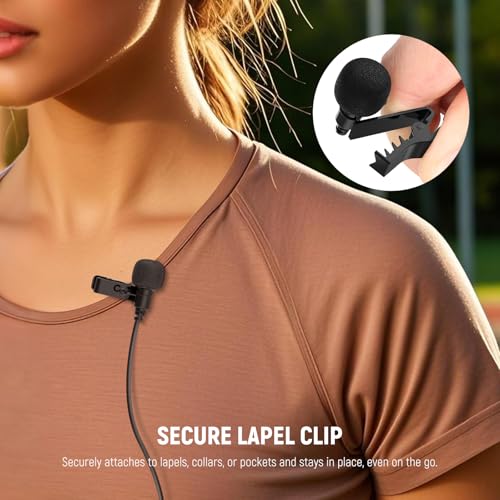 NEEWER Mini Lavalier Microphone (2 Pack), 6.6ft/2m Clip On Wired Condenser Lapel Mic with 3.5mm TRS Plug, Compatible with DJI Mic 2, Rode Wireless Go II, NEEWER CM28 CM31 Camera, LM5 - style: LM5