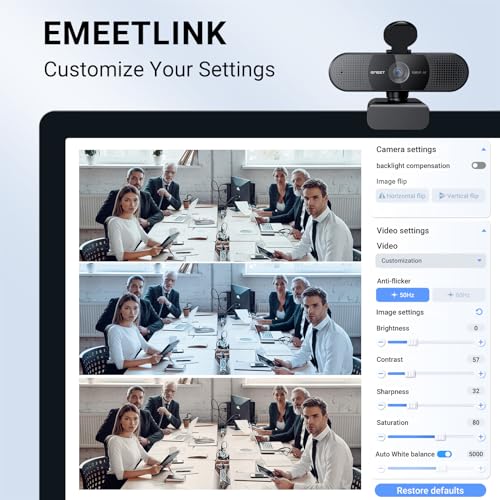EMEET 2024 Upgraded C960 Webcam for PC, Autofocus, 1080P HD, 73° View Angle, Computer Camera w/Privacy Cover and Microphone, Plug and Play USB Webcam for Video Calling/Zoom/Teams/Google Meet - style: 1080P AF