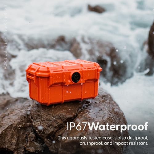 Evergreen 58 Waterproof Dry Box Protective Case - Travel Safe/Mil Spec/USA Made - for Cameras, Lenses, Phones, Pistols, First Aid, Boating, Water Sports, Tacklebox, Ammo Can, Deck Boxes - color: Orange