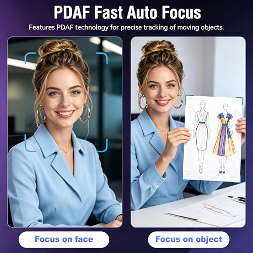 4K Webcam with Microphone for PC Laptop 1080P@60fps Web Cam with Privacy Cover for Streaming with PDAF 8X Digital Zoom for Desktop Camera for Mac Windows USB Web Cam for Teams/Twitch/Zoom/Meeting - size: 4K webcam