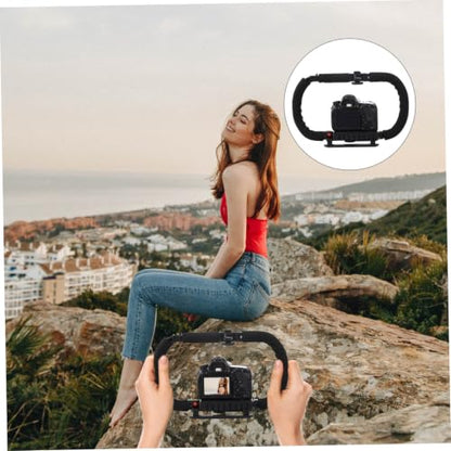 COHEALI Handheld Camera Stabilizer and Phone Video Support Grip for DSLR and Smartphones, Dual-Sided Anti-Shake Bracket for Vlogging and Filmmaking