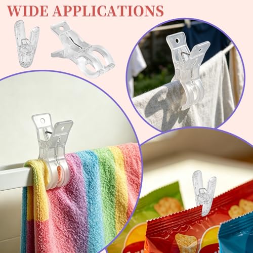 succulentlovers 22 Pcs Balloon Arch Clips, Clear Spring Clamps Kit for Backdrop Stand, Lightweight Balloon Arch Clamping Clip for Birthday Wedding Party Photography Studio Craft Decoration Accessories