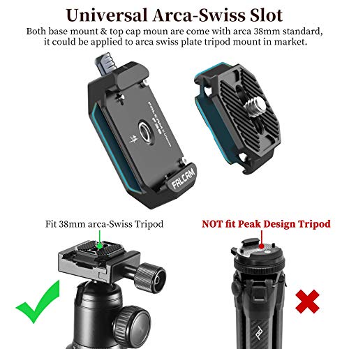 ULANZI F38 Camera Quick Release Plate w 1/4" to 3/8" Screw Thread, Quick Release System QR Plate Camera Tripod Mount Adapter for Sony Canon Monopod DSLR Stabilizer Slider DJI Switch Between Stablizer - size: F38
