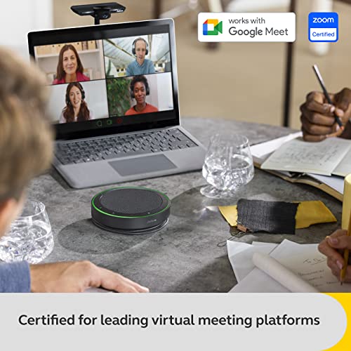 Jabra Speak2 75 (2025 Edition) Wireless Bluetooth Speakerphone - 4 Noise-Cancelling Mics, 65mm Speakers - New Linking Feature - USB-A & USB-C - Works with Zoom and Google Meet - Dark Grey - size: Bluetooth Only, style: All Platforms