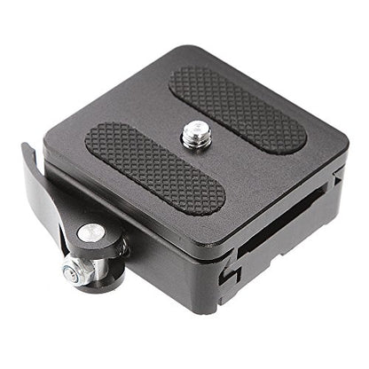 Hersmay P50 Camera Quick Rlease Clamp with 1/4" Quick Release Plate 3/8" Mounting Screw for Tripod Ball Head Compatible with Arca Swiss Standard
