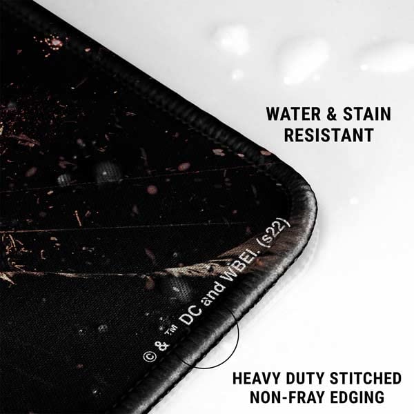 Skinit Small Gaming Mouse Pad - Officially Licensed The Dark Knight Rises Design with Stitched Edges, Waterproof, Non-Slip Rubber Base, Desk Mat for Keyboard & Mouse, 12.6" x 11" inches - color: Black - DRKNTR02, size: 12.6" x 11"