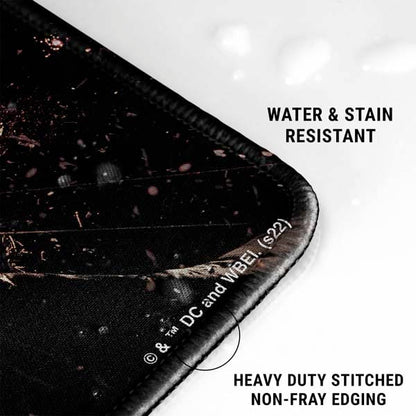 Skinit Small Gaming Mouse Pad - Officially Licensed The Dark Knight Rises Design with Stitched Edges, Waterproof, Non-Slip Rubber Base, Desk Mat for Keyboard & Mouse, 12.6" x 11" inches - color: Black - DRKNTR02, size: 12.6" x 11"
