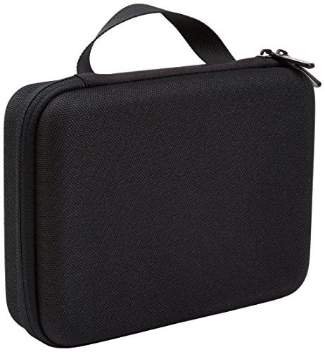 Amazon Basics Small Portable Protective Carrying Case for GoPro and Action Camera, Padded with Secure Handle, 9 x 7 x 2.5 inches, Black