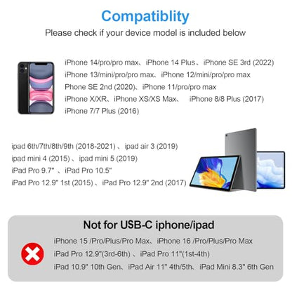 Lightning to USB Camera Adapter, [Apple MFi Certified] USB 3.0 Female to iPhone iPad Adapter with Charging Port, Plug and Play OTG Converter Cable Support Card Reader Flash Drives Keyboard - color: Pure White(Charge)