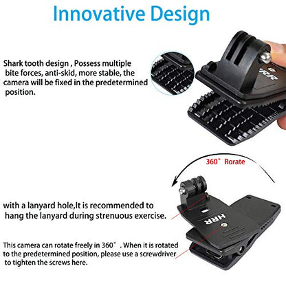 Backpack Clip Mount with Phone Holder Accessories for GoPro Hero 13 12 11 10 9 8 7 6 5 Black Akaso Sony Action Camera and iPhone Samsung Smartphones,Outdoor First View Live Video Shooting