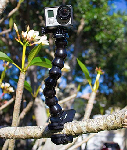 Jaws Flex Clamp Clip Mount Gooseneck Mounts Compatible with GoPro Hero 13 12 11 10 9 8 7 6 5 4 Session 3+ 3 2 1 Max DJI Osmo Akaso Action Cameras | for Go Pro Hero 13 12 11 10 9 8 7 6 5 4 Session 3+ 3 2 1 Mission Max DJI Osmo AKASO Action Cameras
