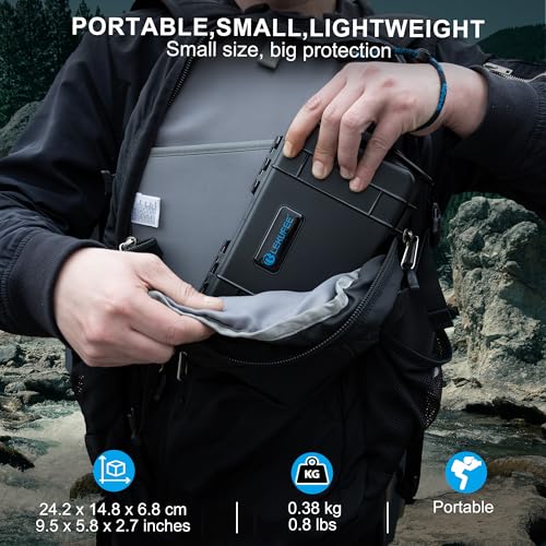 Lekufee Travel Waterproof Hard Case for DJI Osmo Mobile 8, Osmo Mobile 7P / 7 Gimbal Stabilizer and Accessories(Case & Bag Only)