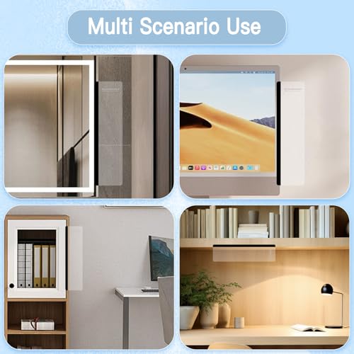 2PCS Monitor Memo Board, Acrylic Sticky Note for Computer Screens,Transparent Side-Mount Memo Panel for Computer Screens, Space-Saving Office Organization Tool with Side-Mount Design