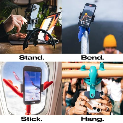 Tenikle PRO Volcano Red - Flexible Tentacle Tripod for Mobile Phone and Action Camera GoPro, Insta360, DJI Osmo, Bendable Suction Cup Camera Mount & Holder, iPhone & Android Compatible