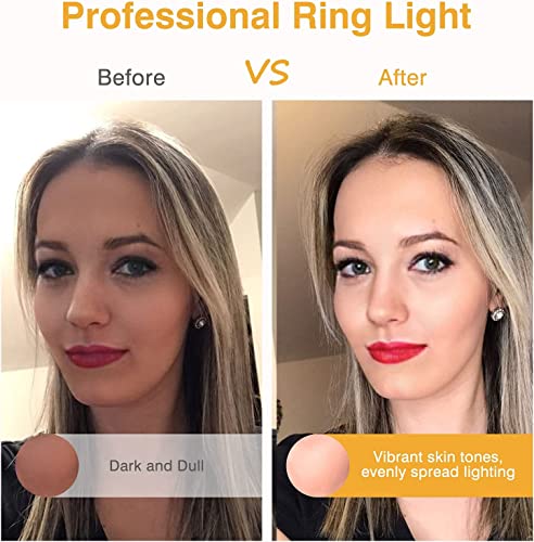 Clip on Ring Light, Kimwood Rechargeable 60 LED Selfie Ring Light for Phone, Laptop, Tablet (3 Models, 5 Level Brightness) - color: 3 Models, 5 Level Brightness
