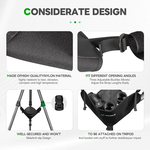 FANAUE TS-01 Tripod Stone Bag, Fit for Most, Heavy Duty Sandbag, Adjustable Buckles, Black