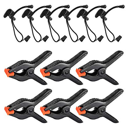Yesker Backdrop Clamps and Background Clips 6 Pack, 4.4 inch Heavy Duty Clips Holder for Photography Studio Video Backdrop Support Stand - size: 12PCS