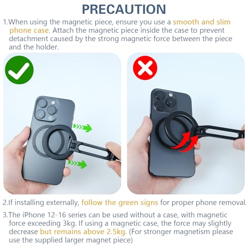Beviliu Magnetic Neck Phone Holder for Recording, Hands Free POV/Vlog Neck Mount with Chest Strap, Video Filming for Cooking/Riding, Content Creator for iPhone 16 15 14 13 12 Android GoPro Insta360