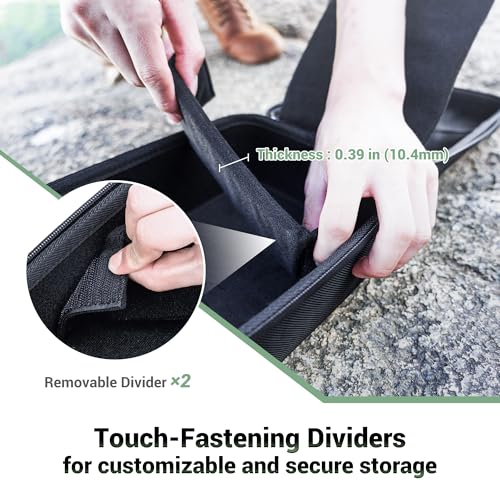 JJC Hard Camera Case for Canon EOS Rebel T7 R5 R6 Mark III II R8 Sony A7 V A7 IV A7 III A7R V Nikon Z5 Z6 II Z7 II Z8 with Lenses, Waterproof Camera Carrying Case with Two Drivers & Shoulder Strap