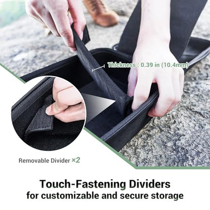 JJC Hard Camera Case for Canon EOS Rebel T7 R5 R6 Mark III II R8 Sony A7 V A7 IV A7 III A7R V Nikon Z5 Z6 II Z7 II Z8 with Lenses, Waterproof Camera Carrying Case with Two Drivers & Shoulder Strap