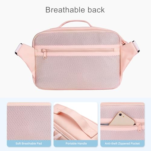 MOSISO Camera Shoulder Bag Case Crossbody Sling Purse, DSLR/SLR/Mirrorless Compact Padded Photography Handbag with Rain Cover Compatible with Canon/Nikon/Sony Cameras and Lenses, Pink - color: Pink
