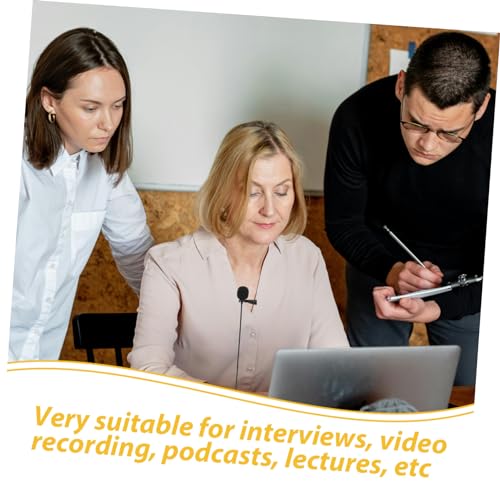 Vaguelly 3sets Professional Omnidirectional Condenser Microphone for Podcasting and Vlogging Clip Lavalier Mic Noise Reduction Compatible Smartphones and Cameras
