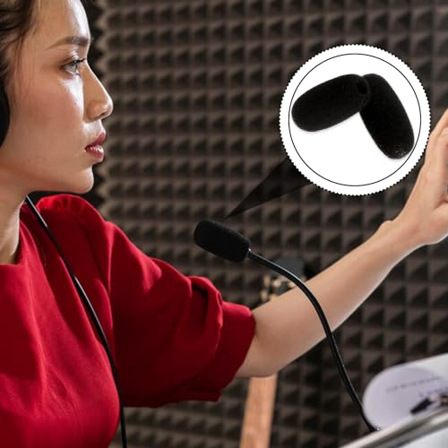 10 Pcs Microphone Covers Foam Windscreen Headset Microphone Covers Foam High Density Mic Covers for Microphones Protection