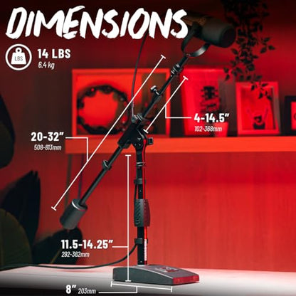 Gator Frameworks GFW-MIC-0822 Telescoping Boom Mic Stand - style: Deluxe Weighted Base