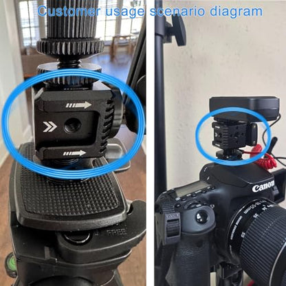 Suptig 3 Port Cold Shoe Mount with 1/4"-20 Thread for Camera Cage Flash LED Monitor Microphone etc.